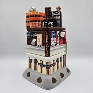 Hershey's Times Square 3-Tier Dessert Fondue Pot 9.5" Ceramic Vintage